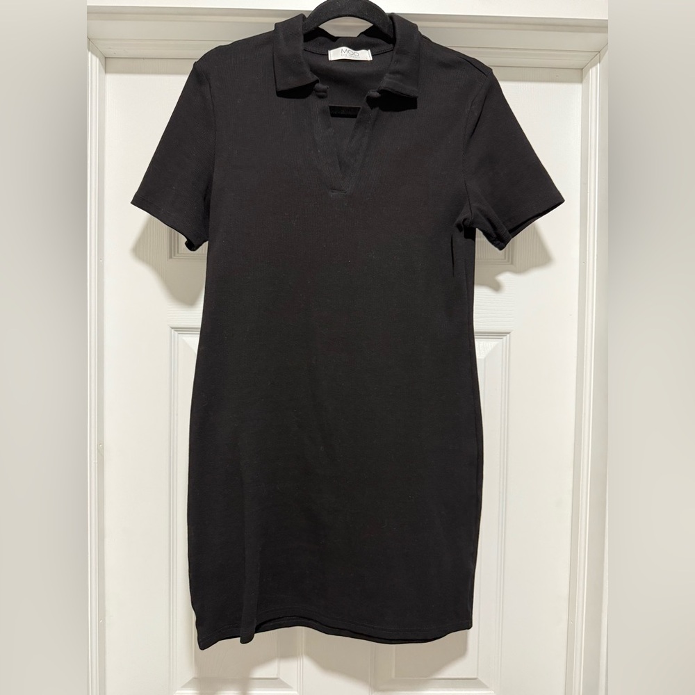 Everyday Black Polo Mini Dress